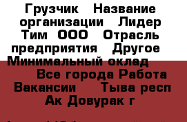 Грузчик › Название организации ­ Лидер Тим, ООО › Отрасль предприятия ­ Другое › Минимальный оклад ­ 19 000 - Все города Работа » Вакансии   . Тыва респ.,Ак-Довурак г.